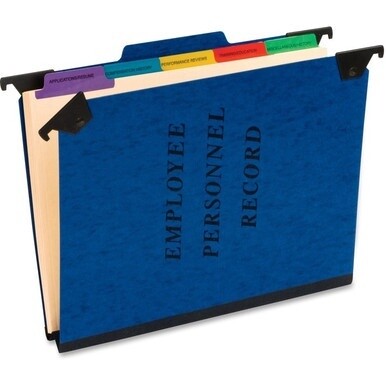 Pendaflex 1/3 Tab Cut Recycled Hanging Folder - 9 1/2&quot; x 11 3/4&quot; - 2&quot; Expansion - 1&quot; Fastener Capacity for Folder - 5 Divider(s) - Pressguard - Blue - 65% Recycled - 1 Each