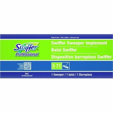 Swiffer Professional Sweeper - 10&quot; Head - Swivel Head, Lightweight - 1 Each - Green
