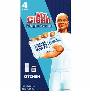 Mr. Clean Magic Eraser Cleaning Pads - 16/Carton - Rectangle - 5.40&quot; Width x 9.80&quot; Depth - Ceramic Tile, Granite Floor - Dirt Remover, Grime Resistant - Foam - White