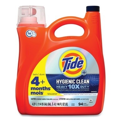 Hygienic Clean Heavy 10x Duty Liquid Laundry Detergent, Original Scent, 146 oz Pour Bottle, 4/Carton