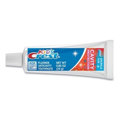 Kids&#39; Sparkle Toothpaste, Blue, Bubblegum Flavor, 0.85 oz Tube, 72/Carton