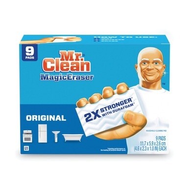 Magic Eraser, 4.6 x 2.4, 0.7&quot; Thick, White, 9/Pack
