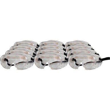 ProGuard Classic 808 Series Safety Goggles - Universal Size - Ultraviolet, Splash, Impact, Chemical Protection - Polyvinyl Chloride (PVC) - Clear - Anti-fog, High Visibility, Adjustable, Elastic Headb