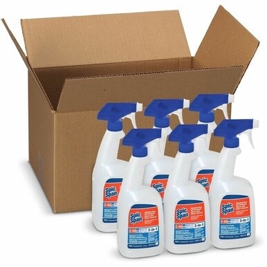 Spic and Span 3-in-1 Cleaner - 32 fl oz (1 quart) - Fresh Scent - 6 / Carton - Blue