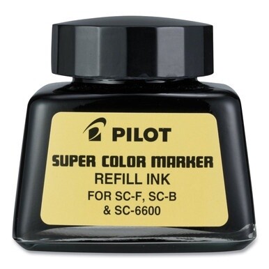 Super Color Marker Refill Ink, 30 mL Bottle, Black