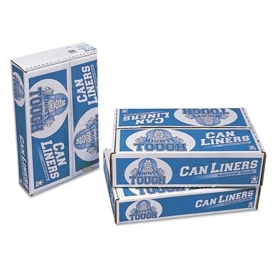 Linear Low Density Can Liners, 60 gal, 0.75 mil, 38&quot; x 58&quot;, White, 100/Carton