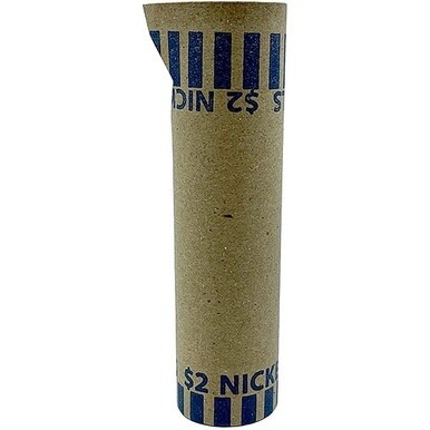 PAP-R Tubular Coin Wrap - 5√É∆í√¢‚Ç¨≈°√É‚Äö√Ç¬¢ Denomination - Durable, Burst Resistant, Crimped, Pre-formed - 57 lb Basis Weight - Paper - Blue - 1000 / Box
