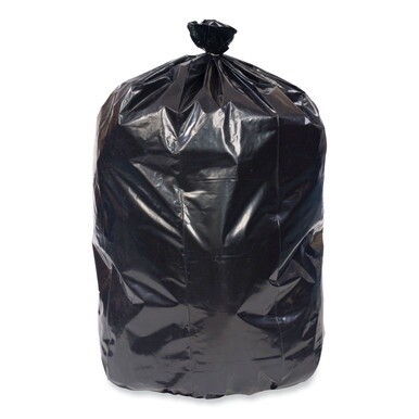 Eco Strong Plus Can Liners, 60 gal, 1.7 mil, 38 x 58, Black, 100/Carton