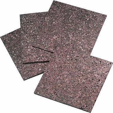Quartet Frameless Modular Dark Cork Tiles - 12&quot; Height x 12&quot; Width - Brown Cork Surface - Self-stick, Self-healing - 4 / Pack