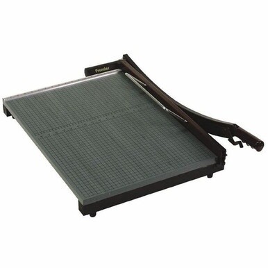 Premier Stakcut Paper Trimmers - Cuts 30Sheet - 15&quot; Cutting Length - Straight Cutting - 0.8&quot; Height x 13&quot; Width x 14.9&quot; Depth - Wood Base, Steel Blade - Green