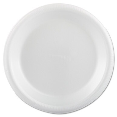 Foam Dinnerware, Plate, 9&quot;, White, 25/Pack, 20 Packs/Carton