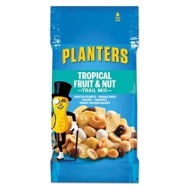 Trail Mix, Tropical Fruit and Nut, 2 oz Bag, 72/Carton