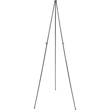 Quartet Instant Easel - 5 lb Load Capacity - 63&quot; Height - Steel - Black