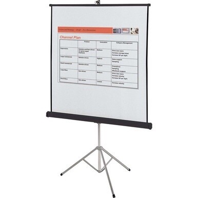 Quartet Manual Projection Screen - 1:1 - Matte White - 70&quot; x 70&quot; - 1.1 Gain - Surface Mount