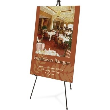 Quartet Heavy-Duty Instant Easel - Tripod Base - 10 lb Load Capacity - 63&quot; Height - Steel, Metal - Black