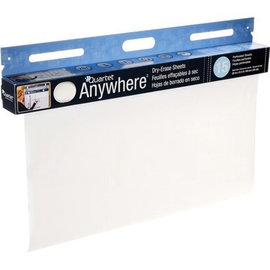 Quartet Anywhere Dry-Erase Sheets - 480&quot; (40 ft) Length - Paper - White - Easy Tear, Wipeable - 1 Each