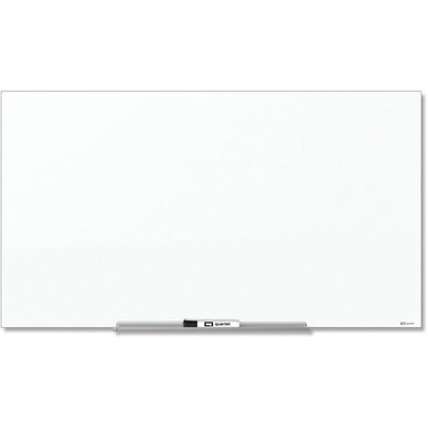 Quartet InvisaMount Magnetic Glass Dry-Erase Board - 85&quot; (7.1 ft) Width x 48&quot; (4 ft) Height - White Tempered Glass Surface - Horizontal - Magnetic - Assembly Required - 1 Each