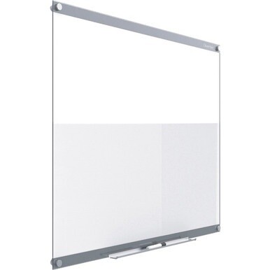 Quartet Infinity Customizable Dry-Erase Board - 36&quot; (3 ft) Width x 24&quot; (2 ft) Height - Clear/White Glass Surface - Rectangle - Horizontal/Vertical - Magnetic - Assembly Required - 1 Each