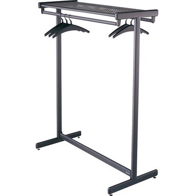 Quartet Double-Sided Garment Rack - Freestanding - 48&quot; Width x 61.5&quot; Height - Black Powder Coat