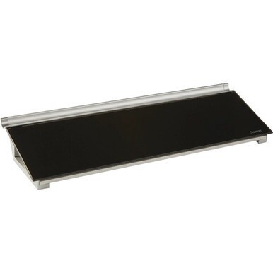 Quartet Glass Dry-Erase Desktop Computer Pad - 6&quot; (0.5 ft) Width x 18&quot; (1.5 ft) Height - Black Glass Surface - Rectangle - Horizontal - Desktop - 1 Each