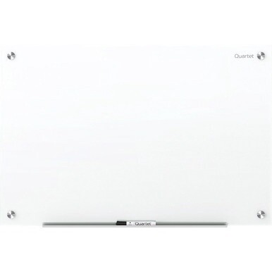 Quartet Magnetic Glass Dry-Erase Board - 96&quot; (8 ft) Width x 48&quot; (4 ft) Height - Brilliance White Tempered Glass Surface - Rectangle - Horizontal/Vertical - Magnetic - 1 Each