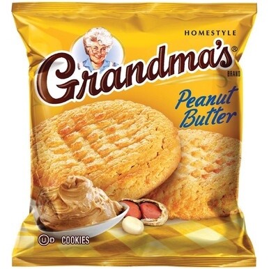Quaker Oats Grandma&#39;s Peanut Butter Cookies - Peanut Butter - 2.88 oz - 60 / Carton
