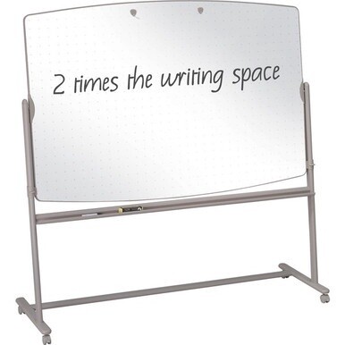 Quartet Large Reversible Total Erase Mobile Easel - 72&quot; (6 ft) Width x 48&quot; (4 ft) Height - White Surface - Neutral Metal Frame - Rectangle - 1 Each