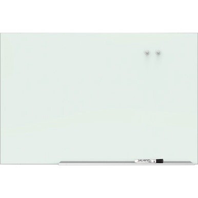 Quartet Element Framed Magnetic Glass Dry-Erase Board - 85&quot; (7.1 ft) Width x 48&quot; (4 ft) Height - White Tempered Glass Surface - Aluminum Frame - Rectangle - Magnetic - Assembly Required - 1 Each