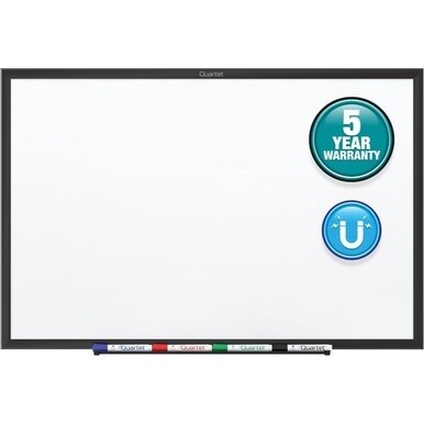 Quartet Classic Magnetic Whiteboard - 60&quot; (5 ft) Width x 36&quot; (3 ft) Height - White Painted Steel Surface - Black Aluminum Frame - Horizontal/Vertical - Magnetic - 1 Each