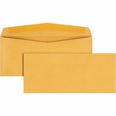 Quality Park No. 14 Business Envelopes with Gummed Flap - Business - #14 - 5&quot; Width x 11 1/2&quot; Length - 28 lb - Gummed - Kraft - 500 / Box - Kraft