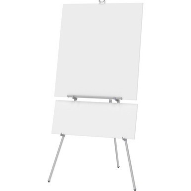 Quartet Heavy-Duty Display Easel - 45 lb Load Capacity - 66&quot; Height - Aluminum, Steel - Silver