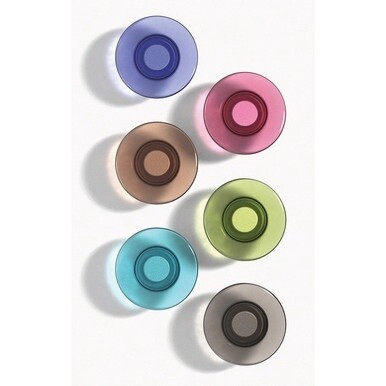 Quartet Glass Board Magnets - 0.5&quot; Diameter - Round - Rounded Edge - 6 / Pack - Assorted