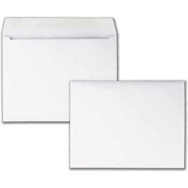 Quality Park 9 x 12 Booklet Envelopes with Deeply Gummed Flap and Open Side - Booklet - #9 1/2 - 9&quot; Width x 12&quot; Length - 28 lb - Gummed - Paper - 100 / Box - White