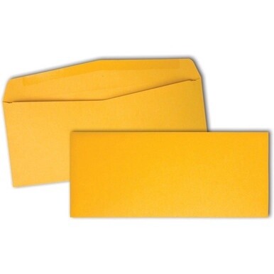 Quality Park No. 10 Kraft Envelopes with Diagonal Seams - Business - #10 - 4 1/8&quot; Width x 9 1/2&quot; Length - 28 lb - Gummed - Kraft - 500 / Box - Kraft