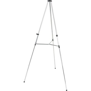 Quartet Lightweight Telescoping Display Easel - 25 lb Load Capacity - 66&quot; Height - Aluminum, Steel, Metal - Silver