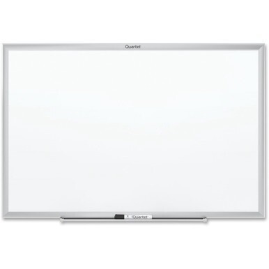 Quartet Classic Magnetic Whiteboard - 24&quot; (2 ft) Width x 18&quot; (1.5 ft) Height - White Painted Steel Surface - Silver Aluminum Frame - Horizontal/Vertical - Magnetic - 1 Each