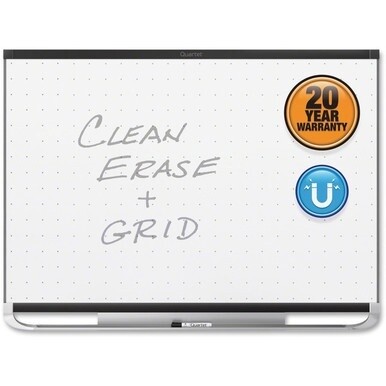 Quartet Prestige 2 Total Erase Magnetic Whiteboard - 72&quot; (6 ft) Width x 48&quot; (4 ft) Height - White Surface - Black Aluminum Frame - Horizontal - Magnetic - 1 Each