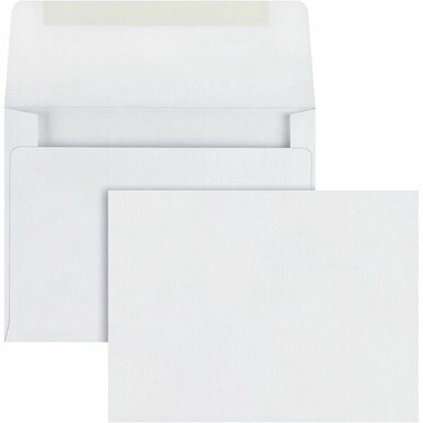 Quality Park A2 Invitation Envelopes - Announcement - #5-1/2 - 4 3/8&quot; Width x 5 3/4&quot; Length - 24 lb - Gummed - Wove - 100 / Box - White