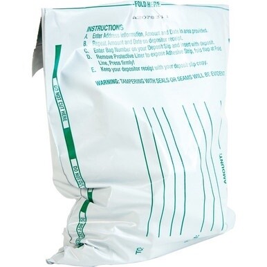 Quality Park Night Deposit Bags - 8.50&quot; Width x 10.50&quot; Length - White - Polyethylene - 100/Pack - Deposit