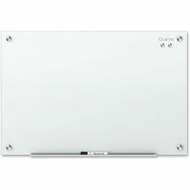 Quartet Infinity Magnetic Glass Dry-Erase Board - 72&quot; (6 ft) Width x 48&quot; (4 ft) Height - White Tempered Glass Surface - White Frame - Horizontal/Vertical - Magnetic - 1 Each