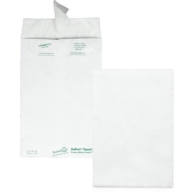 Survivor&amp;reg; 6 x 9 Catalog Mailers with Self-Seal Closure - Catalog - #1 - 6&quot; Width x 9&quot; Length - 14 lb - Peel &amp; Seal - Tyvek - 100 / Box - White