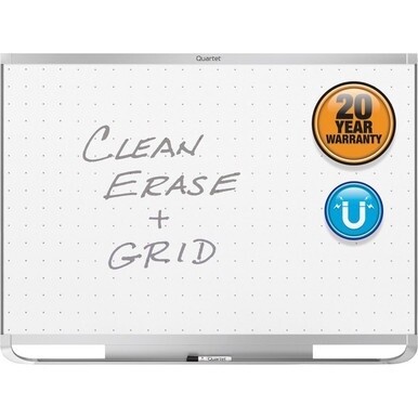 Quartet Prestige 2 Total Erase Magnetic Whiteboard - 96&quot; (8 ft) Width x 48&quot; (4 ft) Height - White Surface - Silver Aluminum Frame - Horizontal - Magnetic - 1 Each