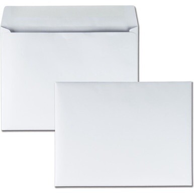 Quality Park 9 x 12 Booklet Envelopes with Open Side - Catalog - #9 1/2 - 9&quot; Width x 12&quot; Length - 28 lb - Gummed - 250 / Box - White