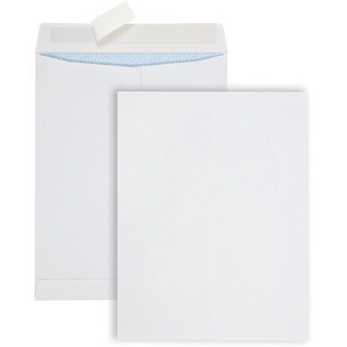 Quality Park Redi Strip Security Mailing Envelopes - Multipurpose - #13 1/2 - 10&quot; Width x 13&quot; Length - Peel Strip - 100 / Box - White