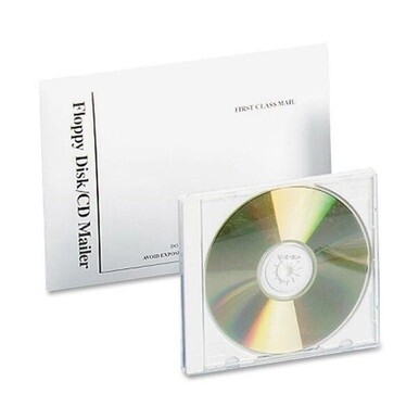 Quality Park Foam Lined Disk/CD Mailers - Disc/Diskette - 5 1/8&quot; Width x 5&quot; Length - Self-sealing - 25 / Box - White