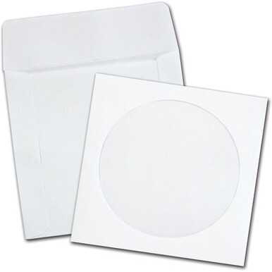 Quality Park Paper CD/DVD Sleeves - CD/DVD - 5&quot; Width x 4 7/8&quot; Length - 24 lb - Wove - 100 / Box - White