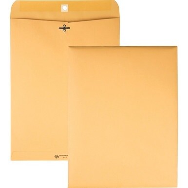 Quality Park 10 x 13 Extra Heavy-duty Clasp Envelopes - Clasp - #97 - 10&quot; Width x 13&quot; Length - 32 lb - Gummed - Kraft - 100 / Box - Kraft