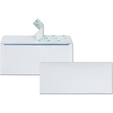 Quality Park Redi-Strip&amp;reg; No. 10 Security Tinted Business Envelopes - Security - #10 - 4 1/8&quot; Width x 9 1/2&quot; Length - 24 lb - Self-sealing - Wove - 30 / Box - White