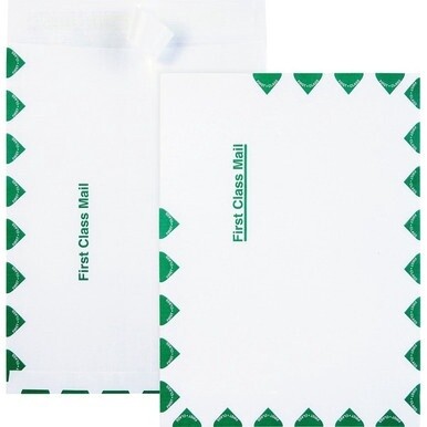 Quality Park 9 x 12 Ship-Lite&amp;reg; First Class Mail Catalog Envelopes with Self-Seal Closure - First Class Mail - 9&quot; Width x 12&quot; Length - Self-sealing - 100 / Box - White