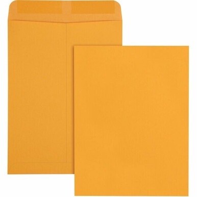 Quality Park 9 x 12 Heavyweight Catalog Mailing Envelopes - Catalog - #10 1/2 - 9&quot; Width x 12&quot; Length - 28 lb - Gummed - Kraft - 100 / Box - Kraft